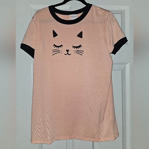 Kitty Top by LulaRoe, size Medium, peach with black trim, Never worn - Picture 2 of 5